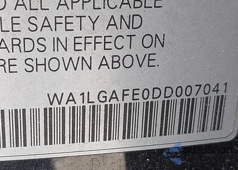 2013 Audi Q7 3.0T Premium from USA, damaged, VIN WA1LGAFE0DD007041